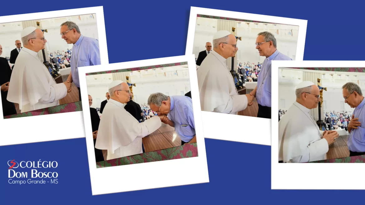 Diretor Administrativo do Colégio Dom Bosco, Pe. Luigi Favero recebe bênção especial do Papa Leão XIV