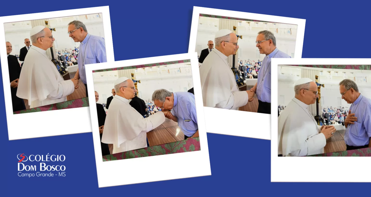 Diretor Administrativo do Colégio Dom Bosco, Pe. Luigi Favero recebe bênção especial do Papa Leão XIV
