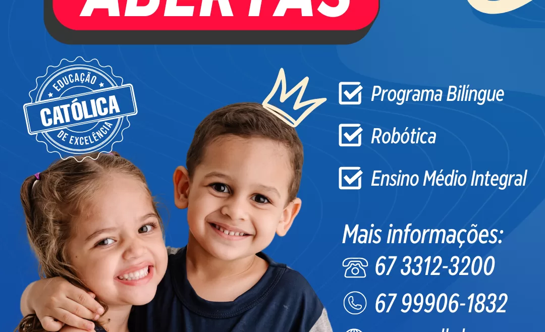 Matrículas Abertas para 2026 no Colégio Salesiano Dom Bosco